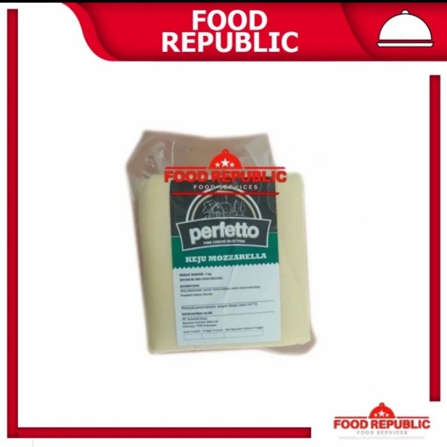 

MOZARELLA CHEESE PERFETTO 1 KG - KEJU MOZARELLA PERFETTO HALAL ENAK IMPORT