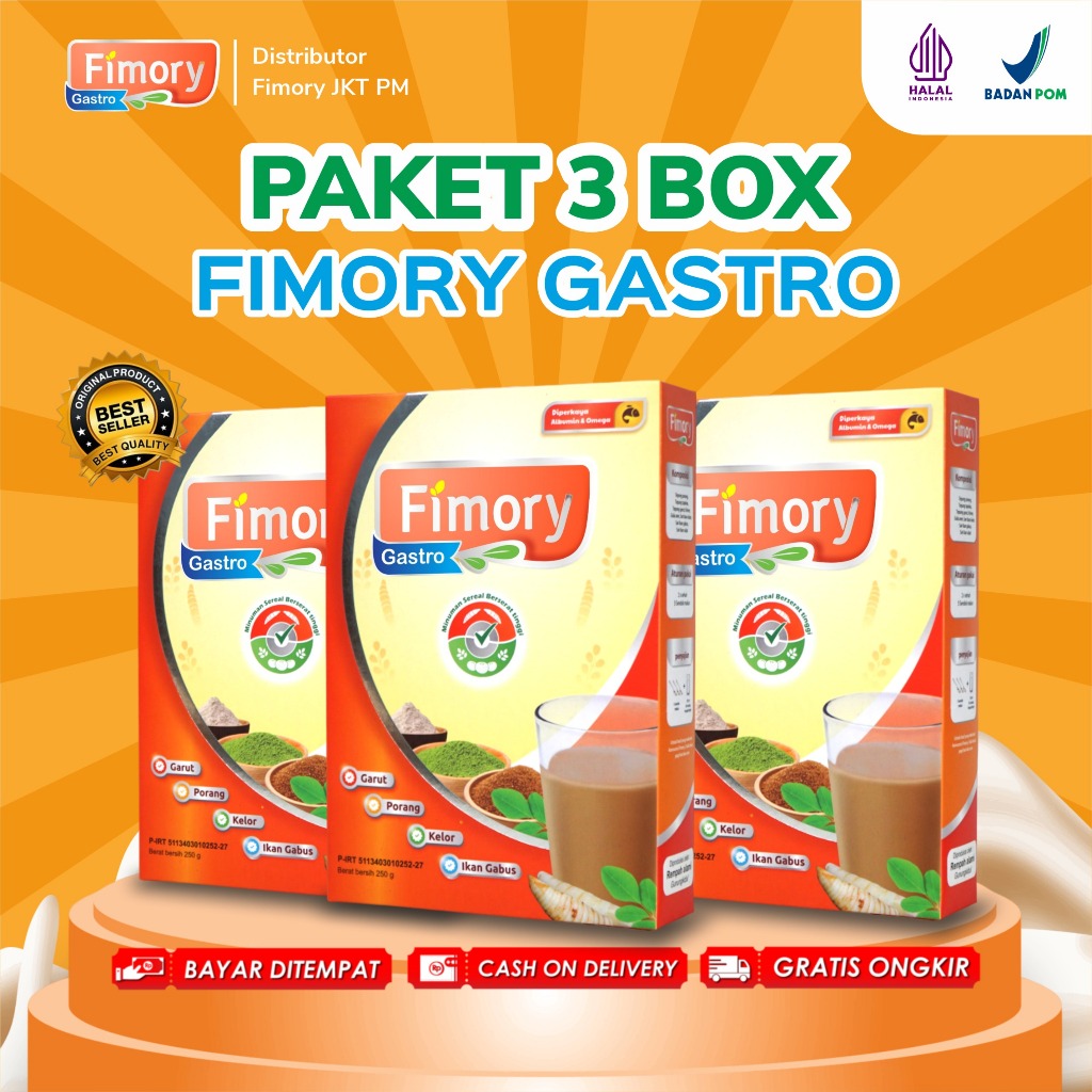 

Fimory Gastro 250gr Paket 3pcs - Nutrasetikal untuk atasi Asam Lambung | 100% dari Bahan Alami