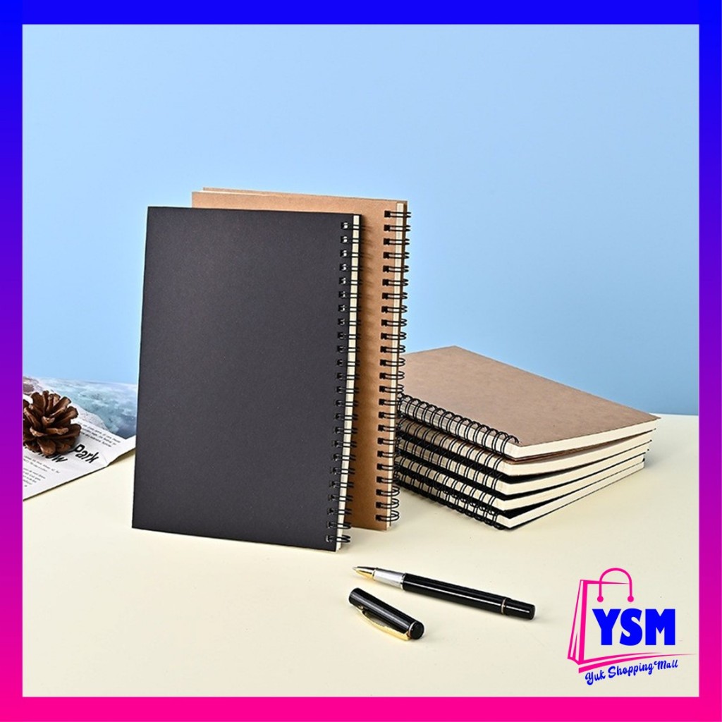 

YSM Buku Tulis Catatan Notebook Jurnal isi 50 Lembar Cover Transparan Blank Spiral Notebook Transparant