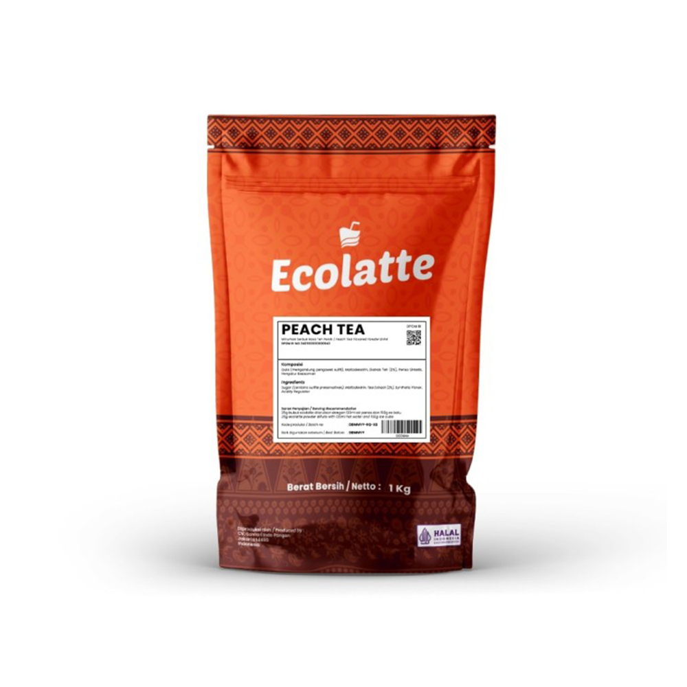 

Ecolatte Peach Tea Powder Drink / Minuman Bubuk 1kg