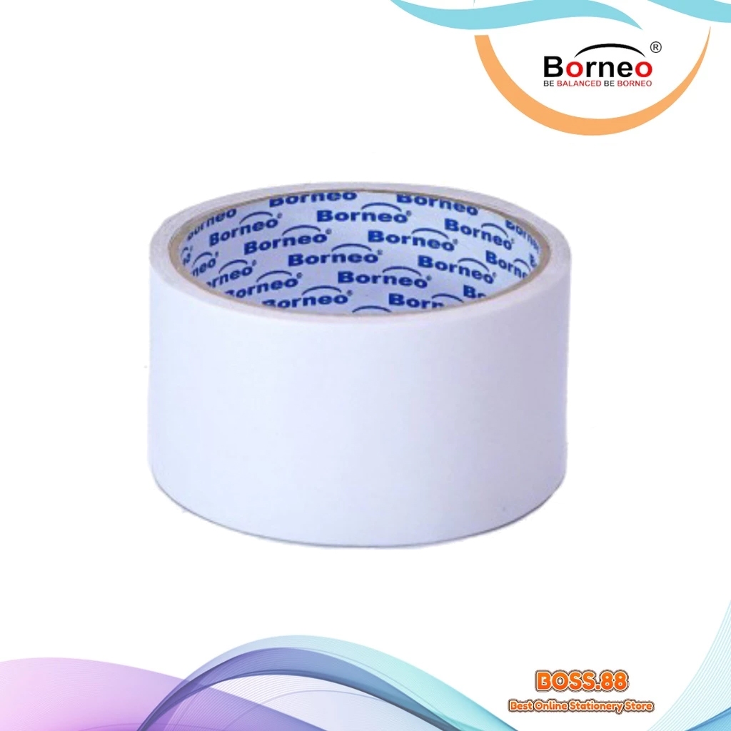 

DOUBLE TAPE / ISOLASI BOLAK BALIK BORNEO 48 MM CORE BIRU (1 PCS)