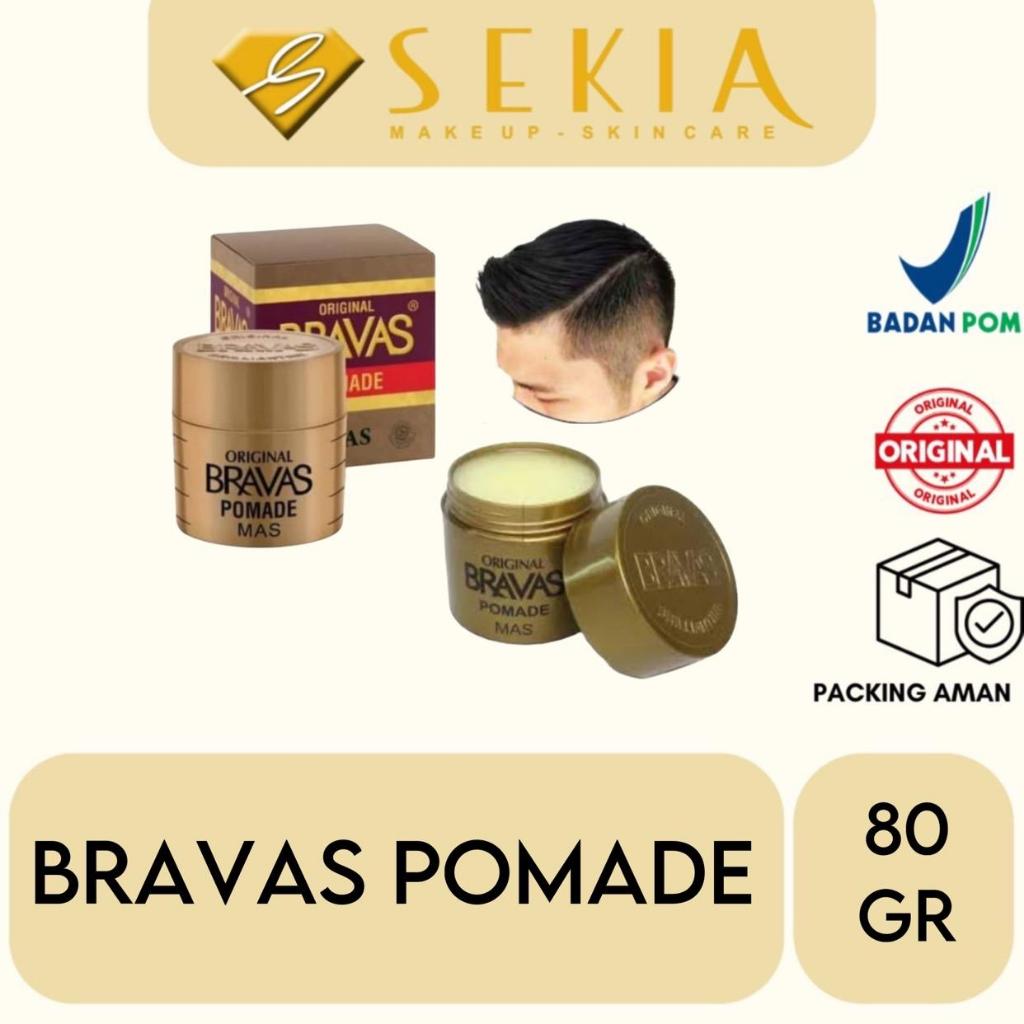 Bravas Brilliantine Pomade 80gr / Bravas Pomade Rambut