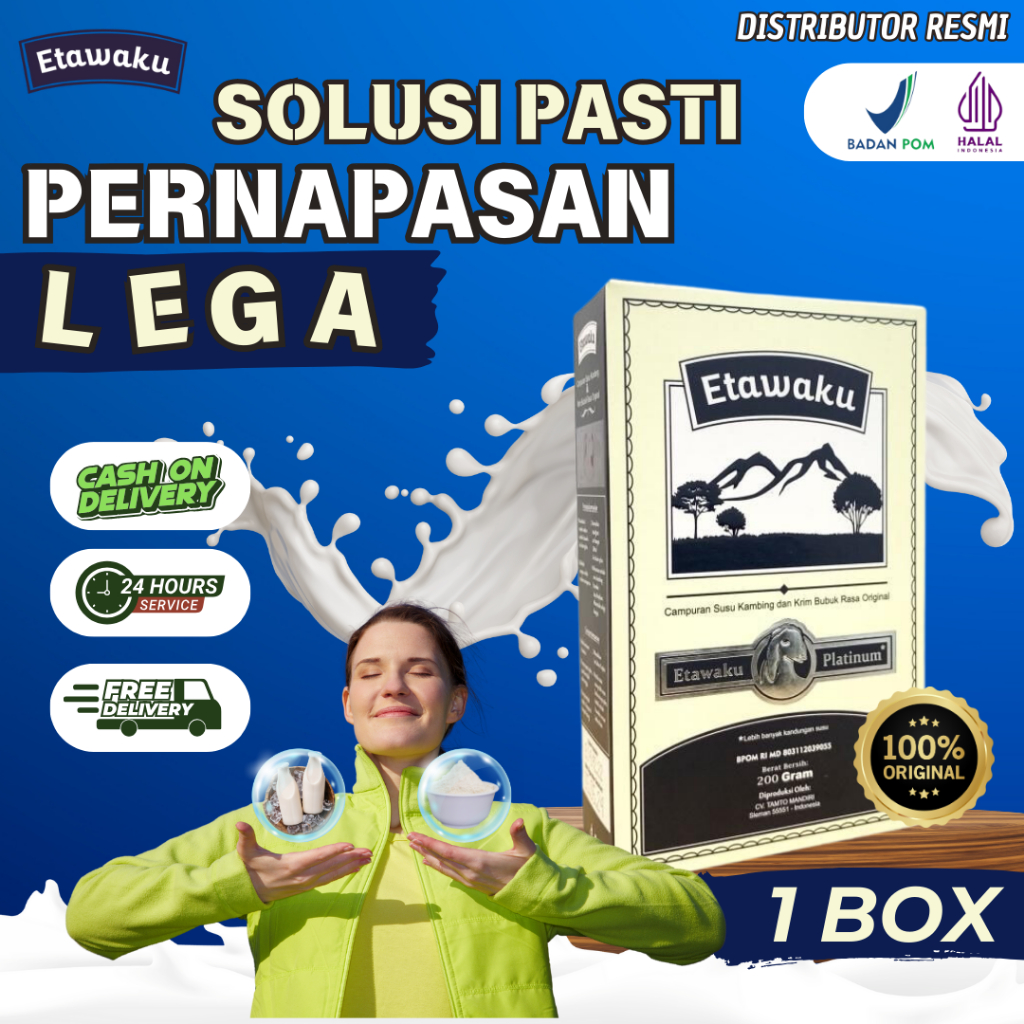 

ETAWAKU PELEGA NAPAS - 1 Box Etawaku Solusi Pasti Pernapasan Lega Bantu Hilangkan Asma Masalah Napas