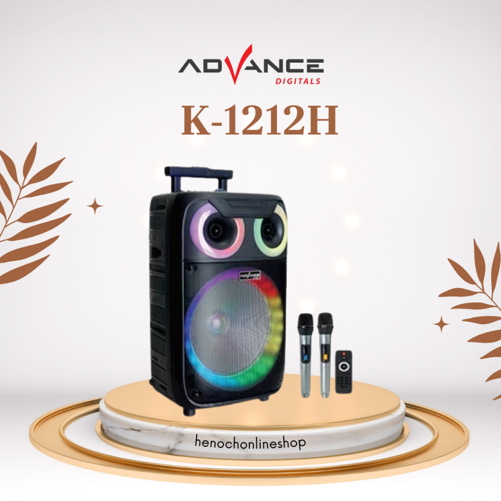 ADVANCE K1212H / K-1212H SPEAKER MEETING PORTABLE 12 INCH + 2 MIC WIRELESS