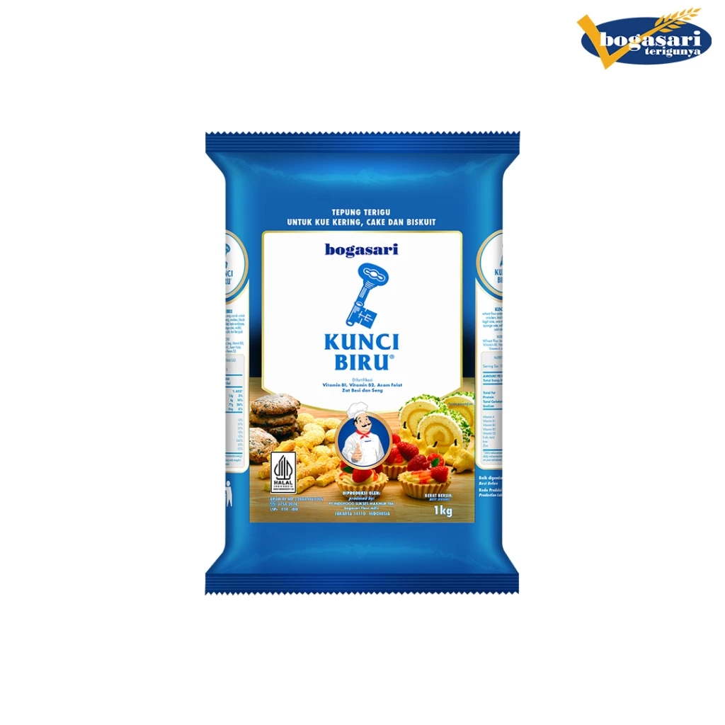 

Anugrah Plastik Tepung Bogasari Kunci Biru 1kg