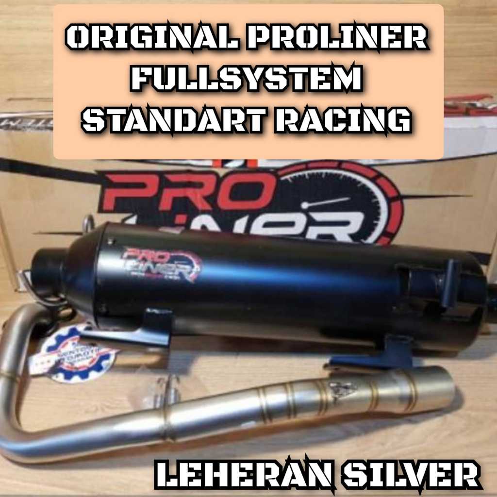 KNALPOT STANDAR RACING PROLINER LEHERAN SILVER NEX 2 /PCX150/BEAT/VARIO125150 2018/MIO/MIO M3/MIO J/