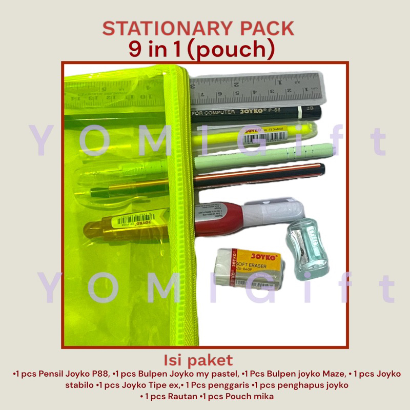 

PAKET PENSIL POUCH JOYKO P88 9 in 1