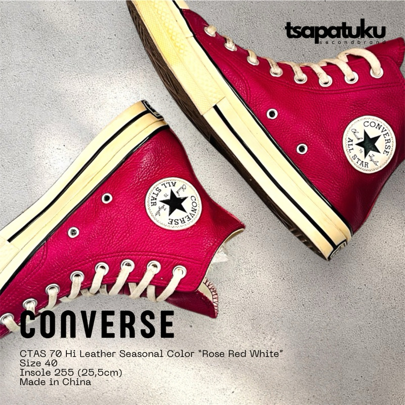 Converse Chuck Taylor 70 Hi Leather Colorblock - Blackcurrant