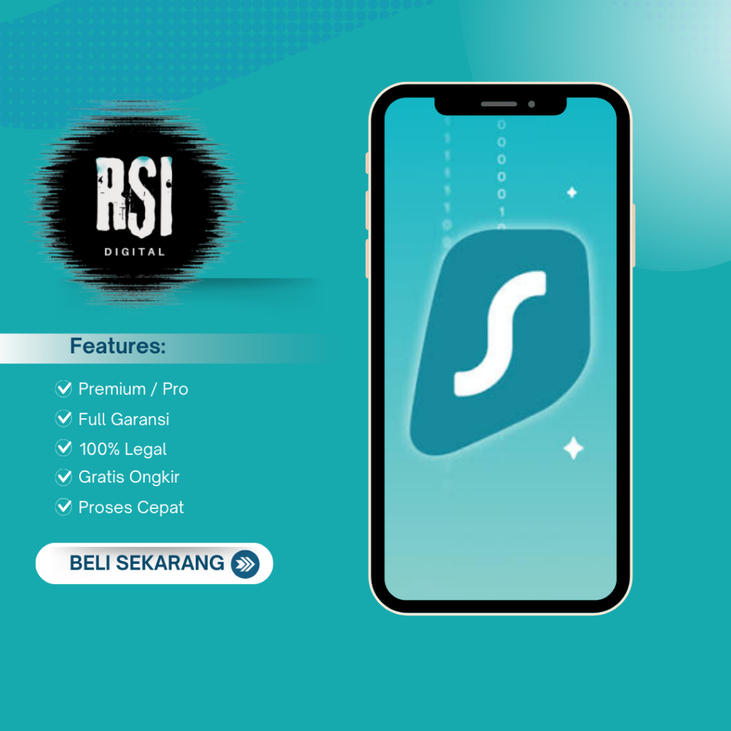 SOFTWARE SURFSHARK VPN FULL GARANSI | SURFSHARK VPN PREMIUM PRIVATE ( UNLIMITED DEVICE )