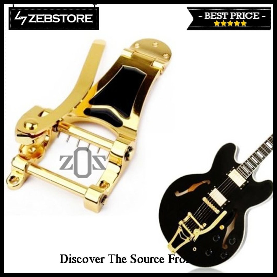 Bridge Tremolo Tailpiece Vibrato Gitar Bigsby B700 Gold