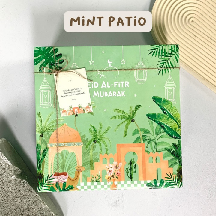 

Box Packaging Hampers Parcel Edisi Idul Fitri Kotak Cookies Bahan Alas Ivory Ukuran 22 x 22 x 7 cm