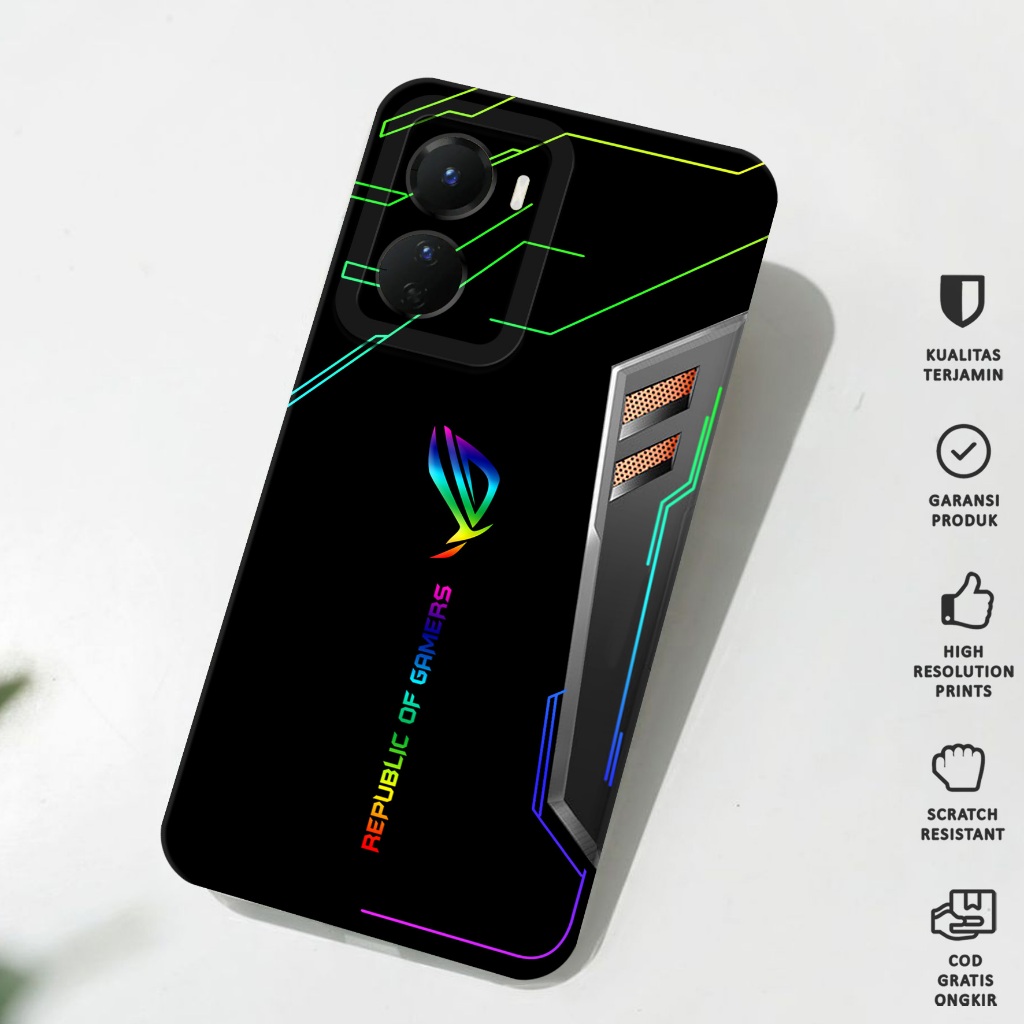 Case Vivo Y16 - Casing Hp Vivo Y16 Motif Logo ROG - Softcase Vivo Y16 - Softcase Hp Vivo Y16 - Case 