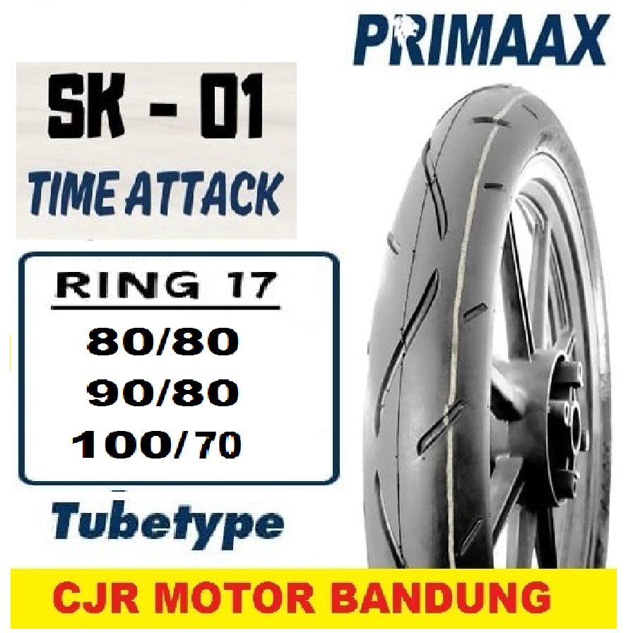 BAN PRIMAAX SK01 80/80 90/80 100/70 RING 17 BAN DONAT SUPRA, JUPITER MX, VIXION, VERZA, SAT FU PRIMA