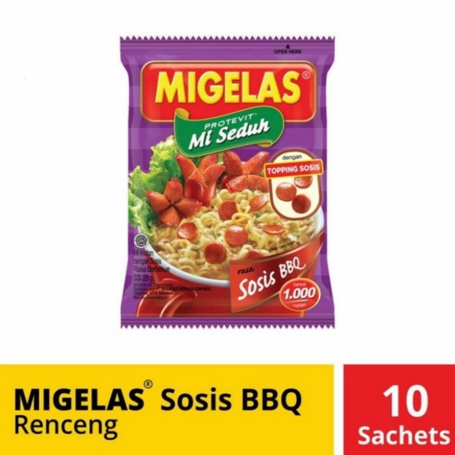 

1 Renceng Mie Gelas Sosis BBQ 10 Pcs Mie Instan Rasa Sosis