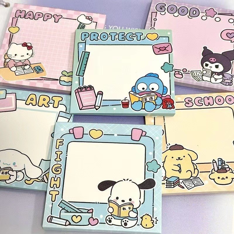 

50 Lembar Memopad Sanrio Kuromi Cinamoroll Memo Notes Lucu Kawaii Note Catatah Notes