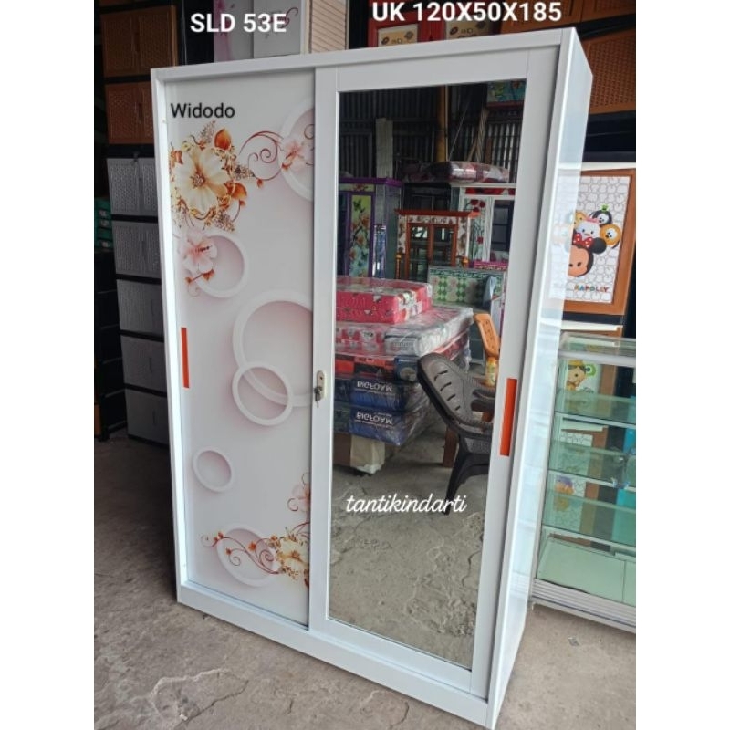 LEMARI 2 PINTU SLIDING, BAHAN PLAT/ BESI, IMPORTA, GANTUNG, LIPAT, LEMARI PAKAIAN TERBARU, AWET, GES