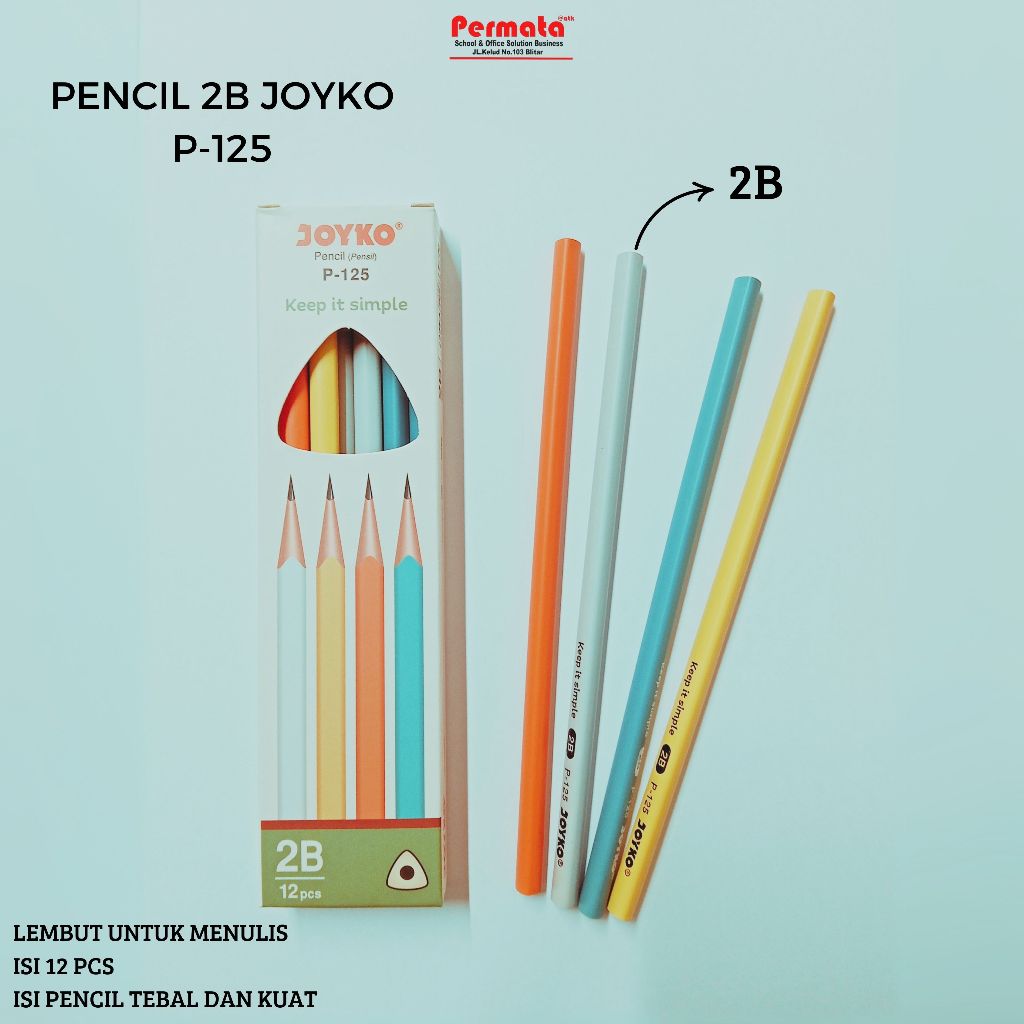 

Pensil Pencil Joyko P-125 2B 1 Box 12 Pcs