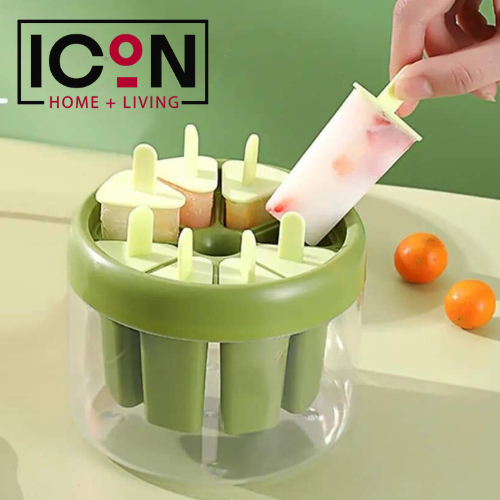ICON LIVING Cetakan Es Krim Stik 8 Slot Ice Cream Mould Popsicle Food Grade Jelly Yogurt Puding