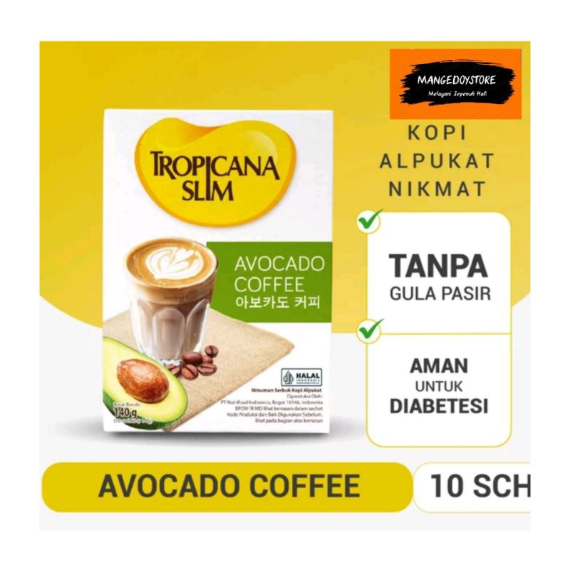 

TropiCana Slim Avocado Coffee ( 10 Sch)-Tanpa Gula Pasir