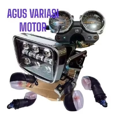 paket komplit RX king lampu 10 led BReket spidometer sen depan belakang Fulset