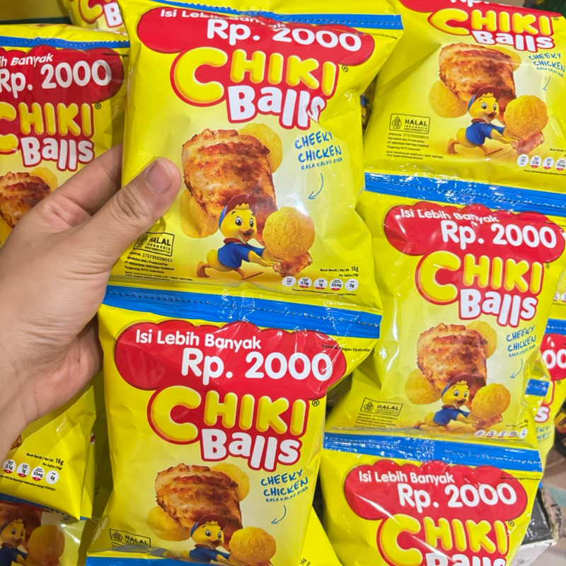 

Chiki Balls harga per 1 Renceng isi 10 bks @16gr