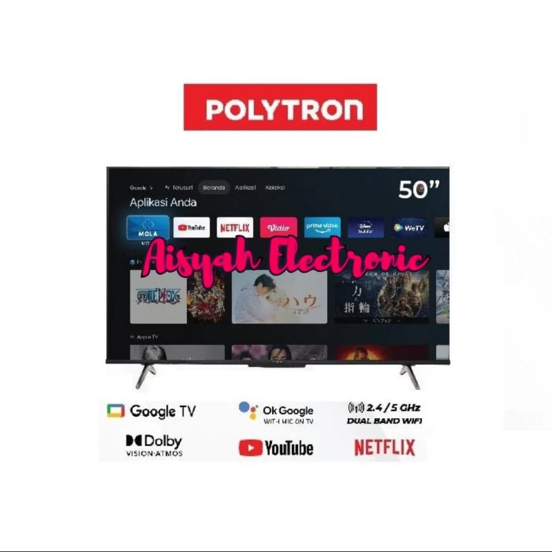 GOOGLE TV POLYTRON 50 INCI 50UG5959 GARANSI RESMI