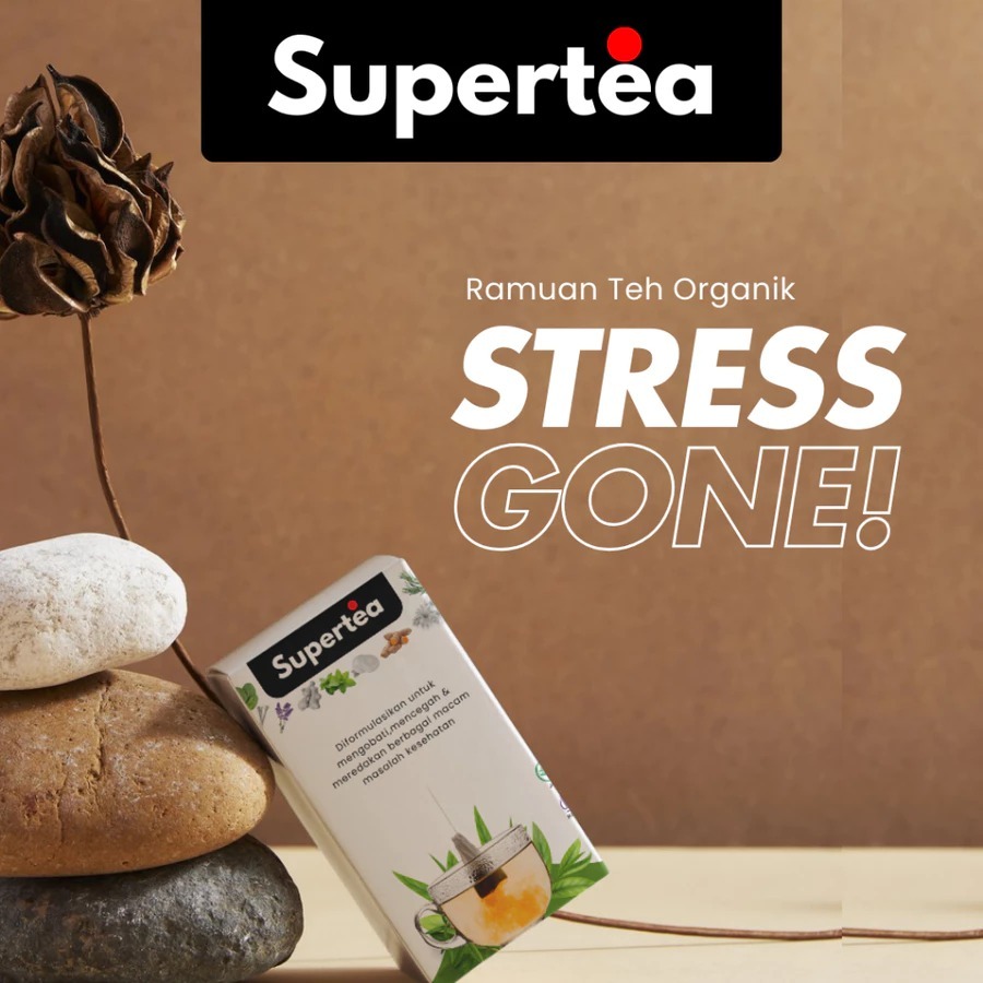 

Supertea - Ramuan Teh Stress Gone Untuk Meredakan Stress dan kembali relax setelah beraktifitas