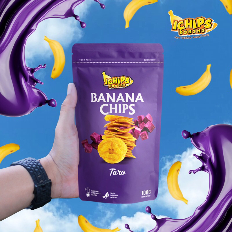 

Keripik Pisang Lumer taro ICHIPS BANANA TARO Keripik pisang lumer renyah enak temen ngemil gurih