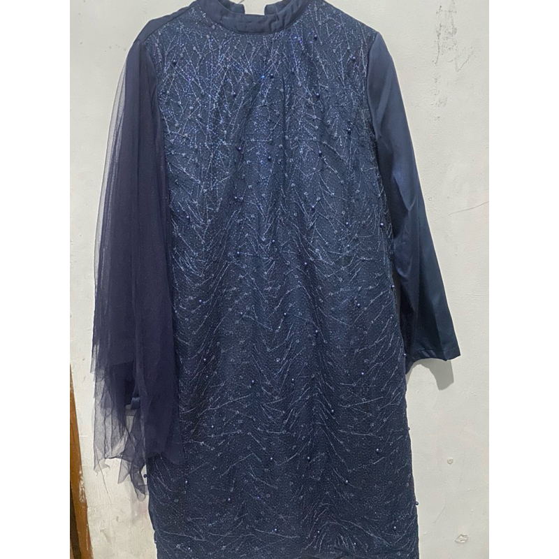 hijabenka - tunik kebaya preloved navy