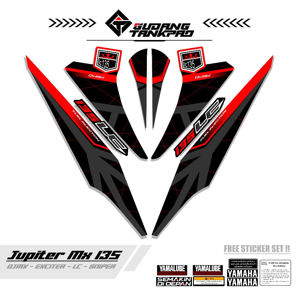 STRIPING MOTOR YAMAHA JUPITER MX OLD 135 / MTF 36 / STIKER STRIPING MX LAMA 135 / STRIPING MX OLD 13