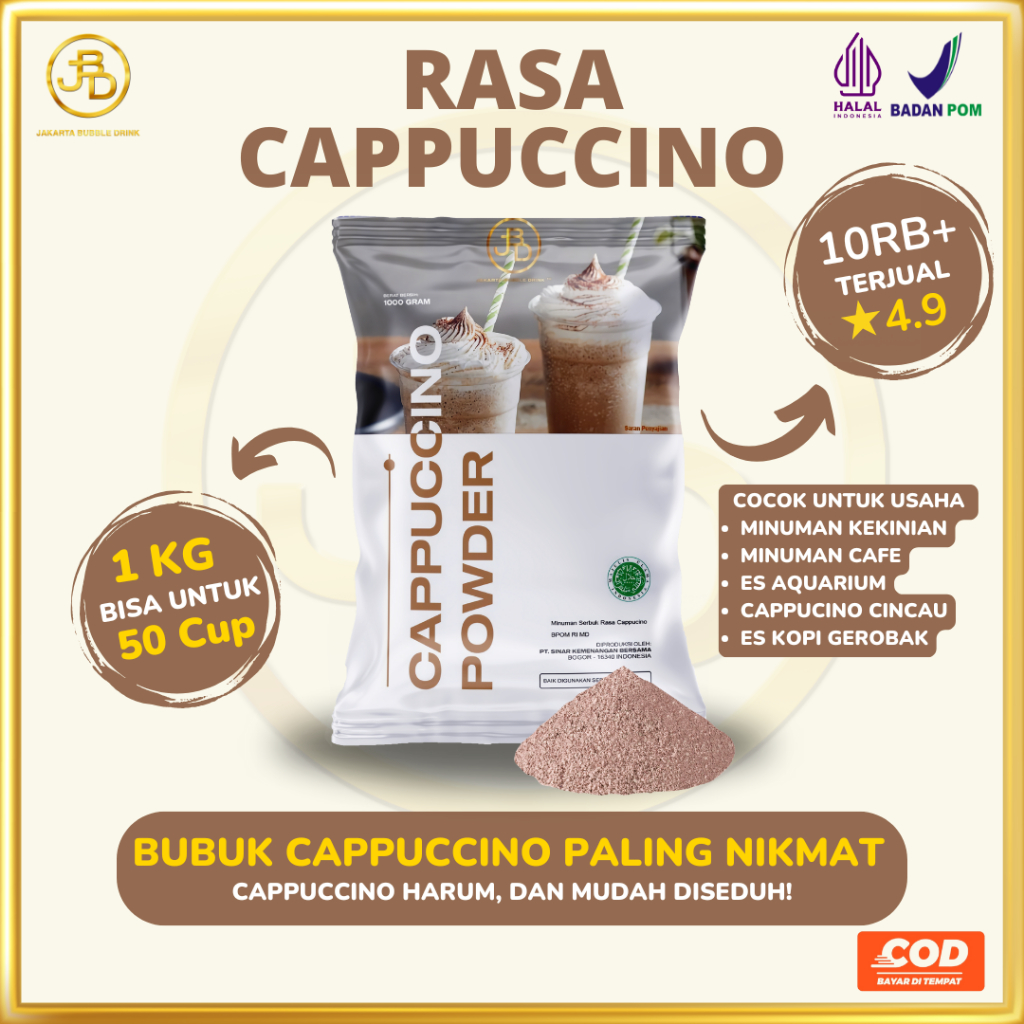 

Bubuk Minuman Premium CAPPUCINO -Jakarta Bubble Drink | BPOM&HALAL