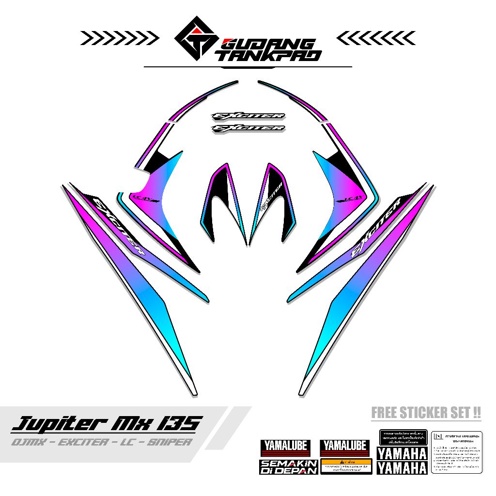 STRIPING MOTOR YAMAHA JUPITER MX OLD 135 / MTF 55 / STIKER STRIPING MX LAMA 135 / STRIPING MX OLD 13