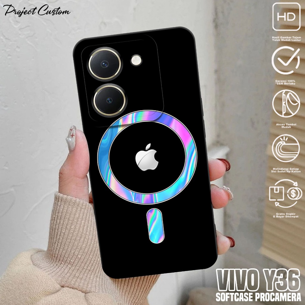 Softcase Hp VIVO Y36 - Case Hp VIVO Y36 ( Logo Magsafe ) Silikon Hp VIVO Y36 - Casing Hp VIVO Y36 - 