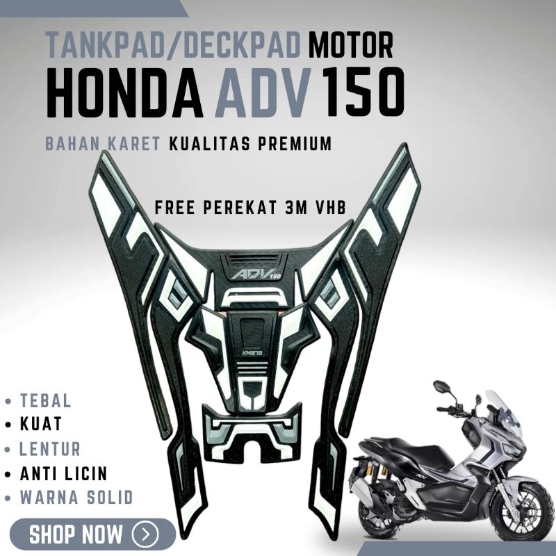 AKSESORIS TANKPAD ADV 150 / VARIASI DECKPAD ADV 150 / KARPET ADV 150 / ALAS PIJAKAN ADV 150