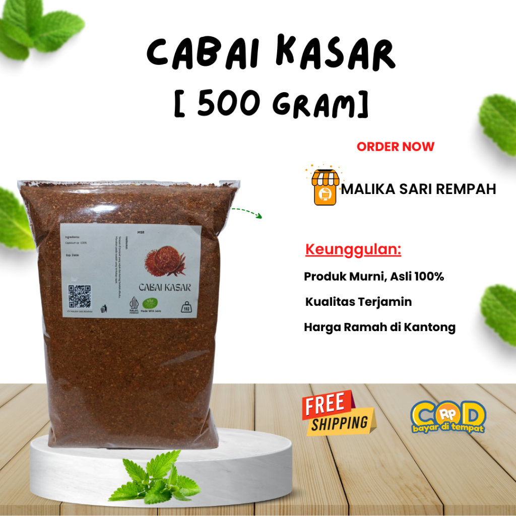 

Chili Flakes [ 500 gram]-MSR | Cabai Kasar