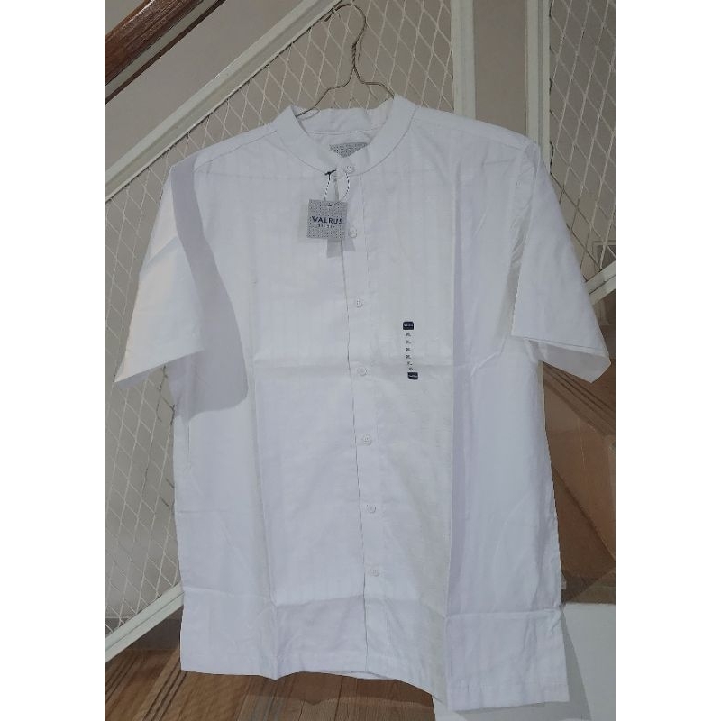 BARU - Kemeja Koko Pria Warna Putih Walrus Ukuran XL