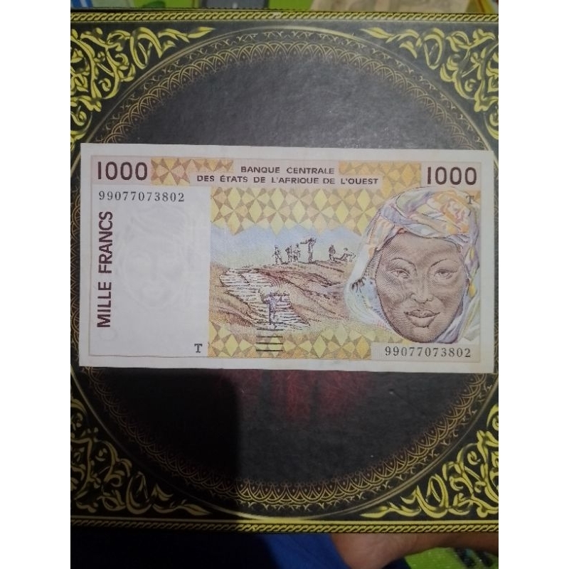 Uang Togo Afrika Barat 1000 Franc 1991 xf