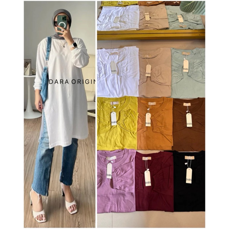 KAOS DARA- TUNIK KAOS DARA TANGAN KARET