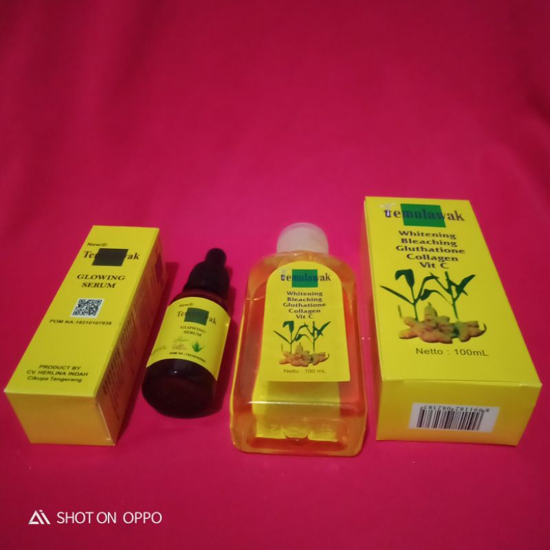 Paket Toner Temulawak + Serum Temulawak Glowing Original Bpom