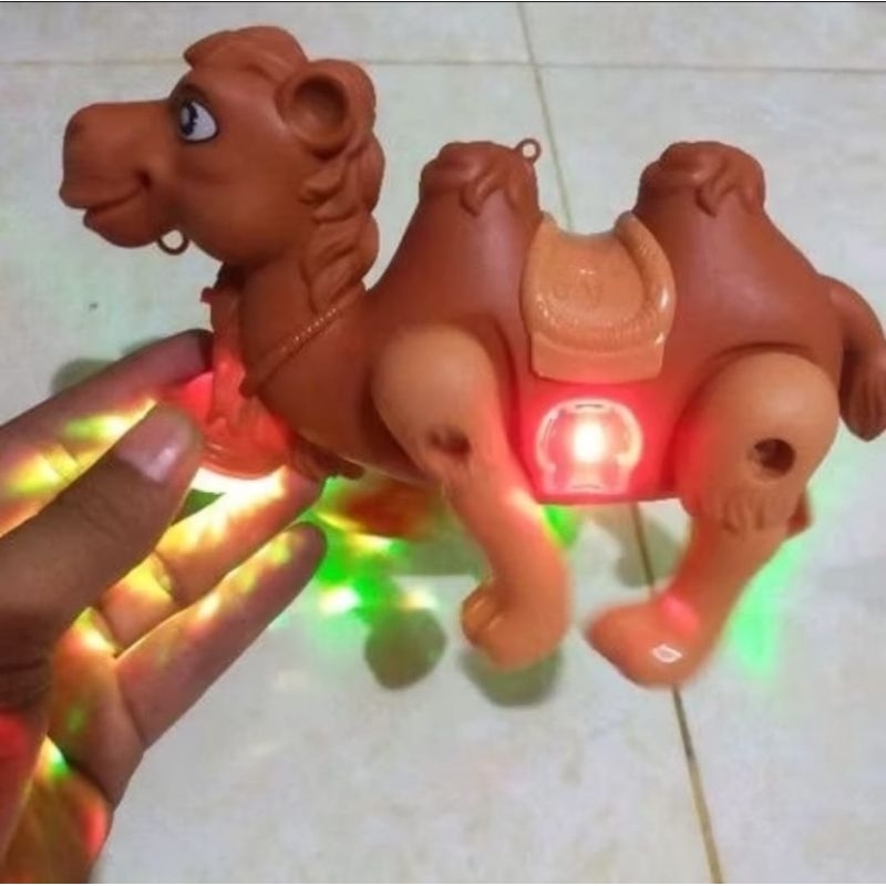 mainan camel onta arab musik lampu unta