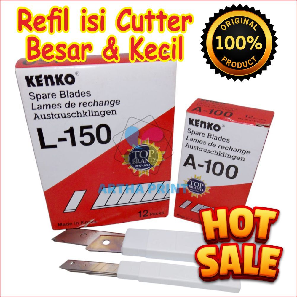 

PROMO ISI CUTTER BESAR ISI CUTTER KECIL, REFIL ISI CUTER BESAR DAN KECIL 1 BOK (12 PCS)