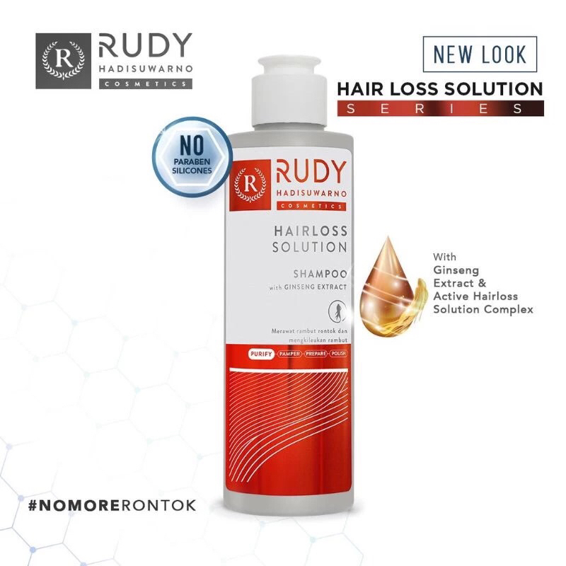 Rudy Hadisuwarno Cosmetics 100ml Hair Loss Shampoo Untuk Rambut Rontok