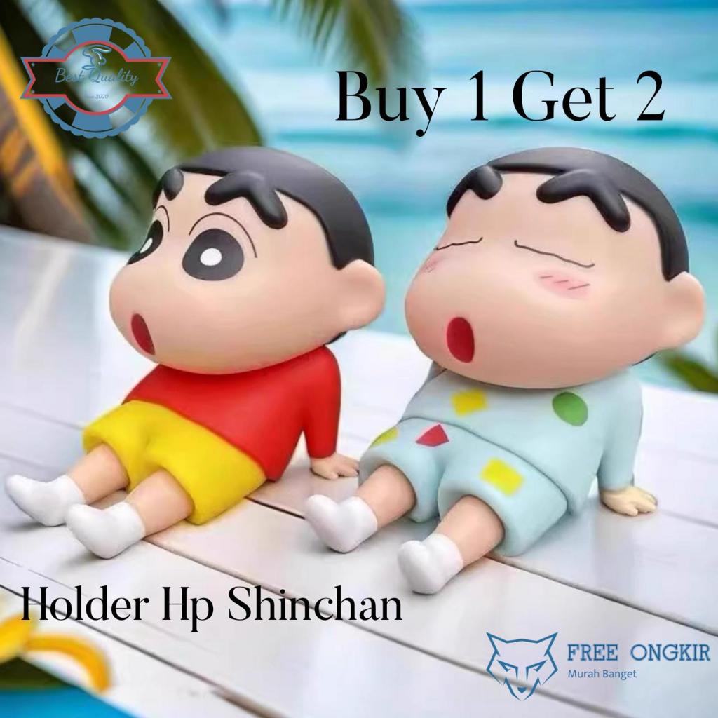 Holder Smartphone HP dan iPad Figure Crayon Shinchan Lucu untuk Dekorasi Meja Phone Holder Stand Dud