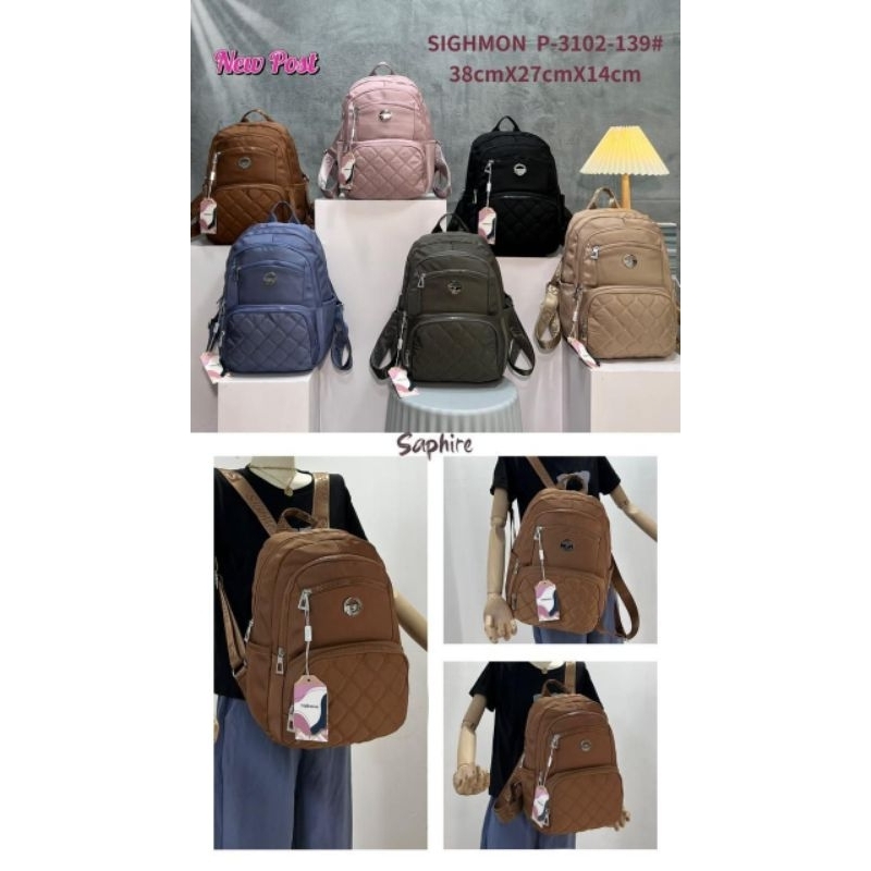 Sighmon 3102 Tas Ransel Wanita Kanvas