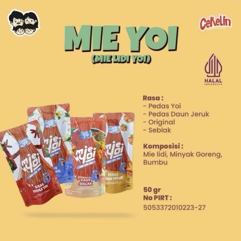 

Snack Cekelin Mie Lidi Cemilan Indonesia 50gr VIRAL Rasa Original, Pedas, Seblak, Daun Jeruk