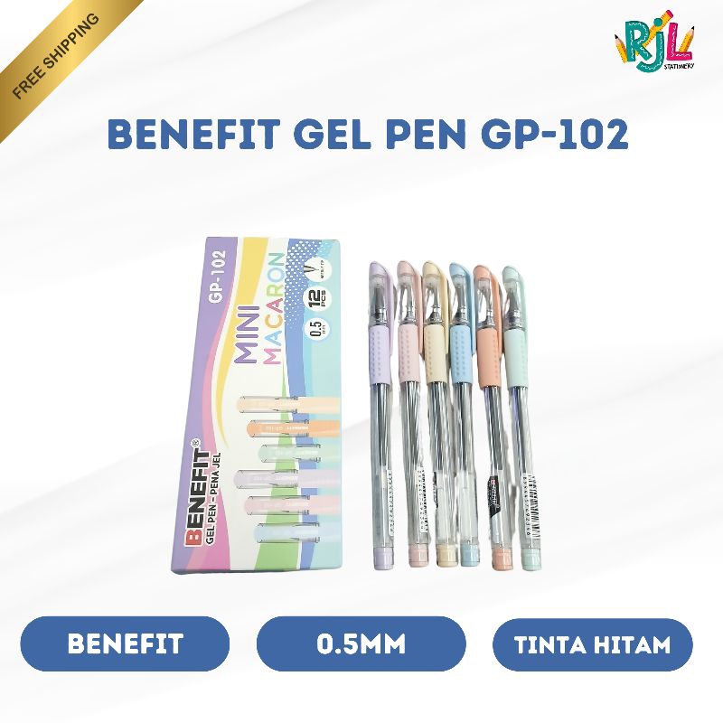 

Benefit Gel Pen GP-102 | 0.5mm | Tinta Hitam