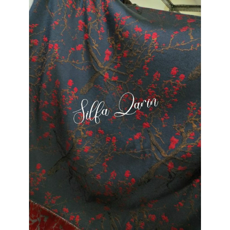 SQ Kain Bahan Jaguar Embos Metalic _ Jaguar Embos / Bahan Dress/Gaun (Harga 0,5 Meter)