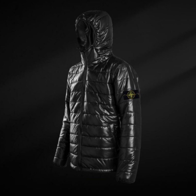 KODE K85S Jaket puffer stone isslandd  Jaket gelembung island full lable and tagg