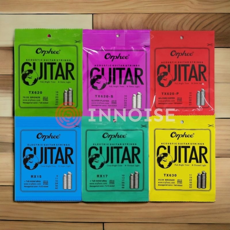 Senar Gitar 1 Set Orphee Original Akustik dan Elektrik