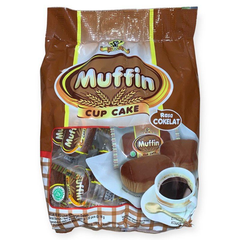 

PUSAN MUFFIN CUP CAKE - RASA COKLAT (320g / 20pcs @16g)